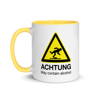 Achtung May Contain Alcohol Mug with Color Inside